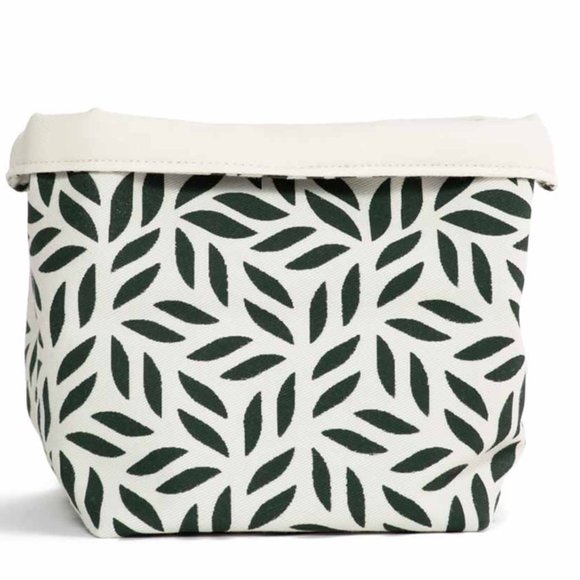 Set of 3 Cotton Canvas Planters or Storage Bins / Green / S M L / Fair Trade - Picture 6 of 7